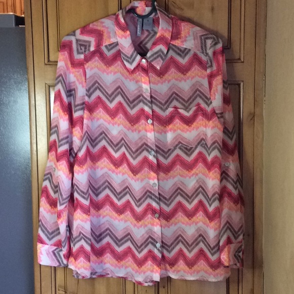 FINAL SALE PRICE Semi Sheer New Directions Blouse in Medium - Picture 1 of 7